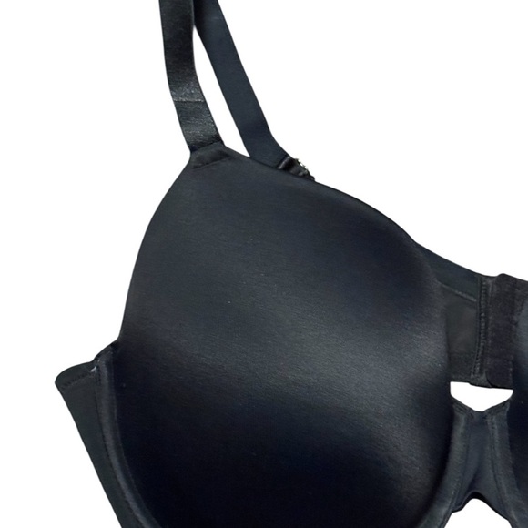 Women's Auden Smooth Lightly Lined Comfort Wire Demi Bra Black 40DD - Picture 3 of 6
